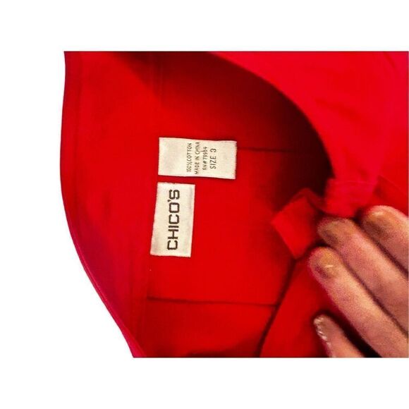 Chicos red cape style jacket  size 0 = 4-6 - Picture 11 of 15